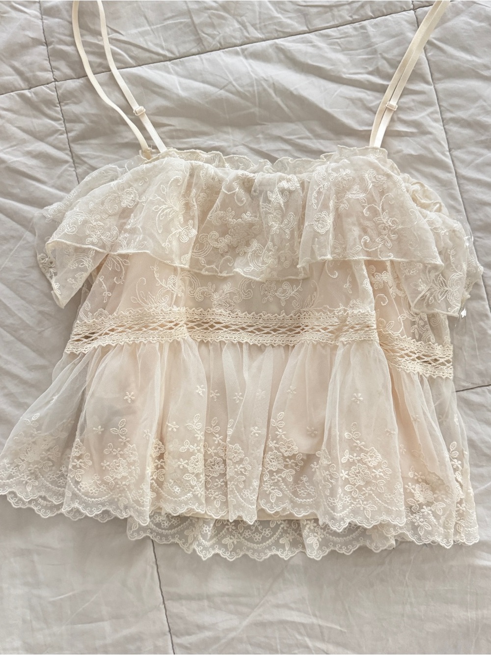 Embroidered mesh babydoll top from Wild Fable NWT - Picture 4 of 5